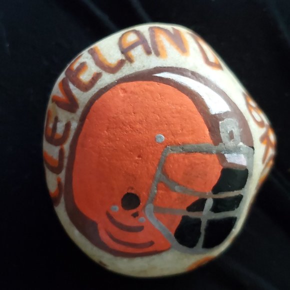 Cleveland Browns Accents Nfl Cleveland Browns Football Painted Rock